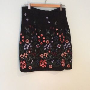 Zara embroidered skirt